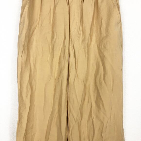 NWT Madewell The Carley Wide-Leg Pant Small Tan High Rise Stretch Minimalist - Picture 9 of 14